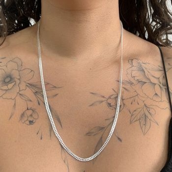 Corrente Prata Legítima 925 Masculina Grumet Dupla... - Roanne Jóias