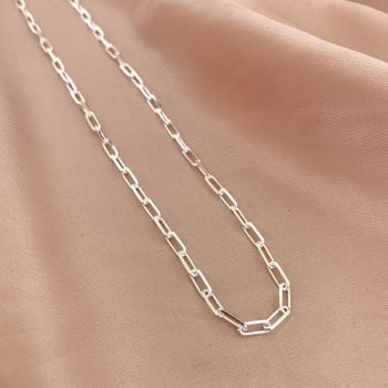 Corrente Masculina Elos Alongados Prata 925 - 1234... - Roanne Jóias