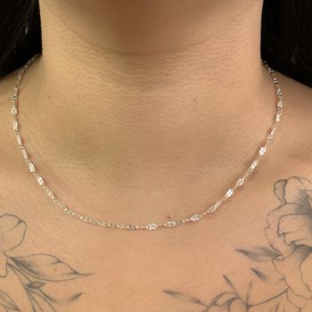 Corrente Prata Legitima 925 Trevos Batidos - 1234... - Roanne Jóias