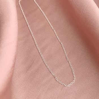 Corrente Elos Cadeado Batido Prata 925 - 123456805 - Roanne Jóias