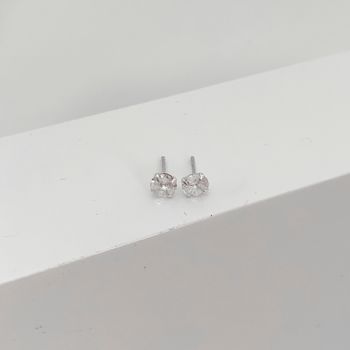 Brinco Solitario Zirconia 5mm Prata 925 - 12345681... - Roanne Jóias
