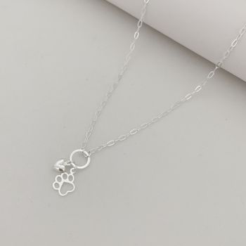 Choker Pata Vazada e Coração Prata 925 - 123456821... - Roanne Jóias