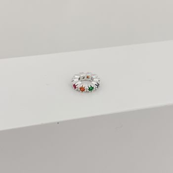 Berloque Separador Zirconia Colorida Prata 925 - 1... - Roanne Jóias