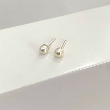 Brinco Prata Legítima 925 Perola 4mm - 1011832174 - Roanne Jóias