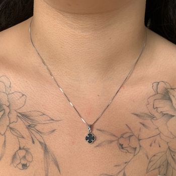 Corrente Prata Legítima 925 Veneziana 45cm com Pin... - Roanne Jóias