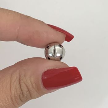 Berloque Prata Legitima 925 Redondo Com Zircônia ... - Roanne Jóias