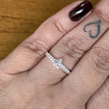 Anel Meia Aliança Prata Legítima 925 com Zirconia ... - Roanne Jóias