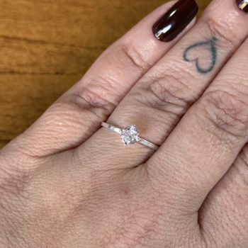 Anel Solitário Prata Legítima 925 Zirconia Cristal... - Roanne Jóias
