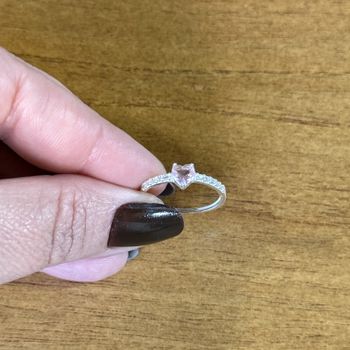 Anel Prata Legitima 925 Meia Aliança com Zirconia ... - Roanne Jóias