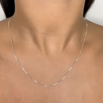 Corrente Prata Legítima 925 Veneziana V15 45cm 1,9... - Roanne Jóias