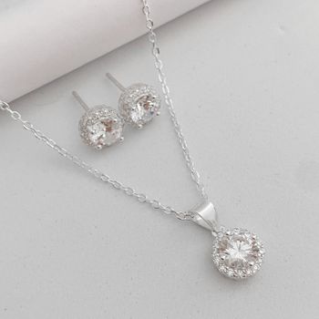 Conjunto Prata Legitima 925 Corrente 40cm + Brinco... - Roanne Jóias