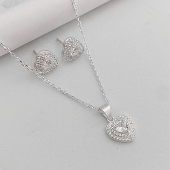 Conjunto Prata Legitima 925 Corrente 40cm + Brinco... - Roanne Jóias