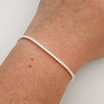 Pulseira Riviera Prata Legitima 925 Zircônia Crist... - Roanne Jóias