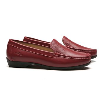  Mocassim Feminino Mood Bolonha Vermelho Samello - SAMELLO