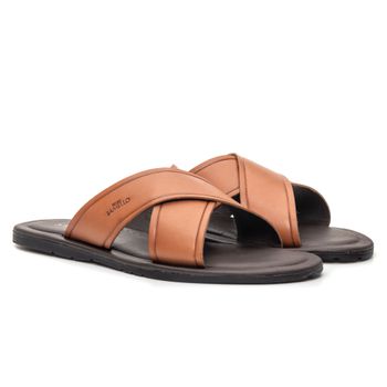 Sandália Masculina Uomo Absolut Caramelo Samello - SAMELLO