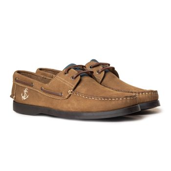 DECKSHOES MASCULINO REEF NOBUCK TAUPE/NAVY SAMELLO - SAMELLO