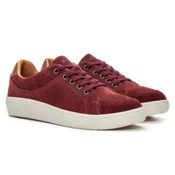 Sapatênis Feminino Vannees Bordô/Confort Taupe Samello - SAMELLO