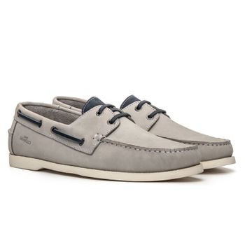 Deckshoes Masculino Aleph Nobuck Gelo/Náutico Samello - SAMELLO