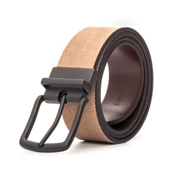 Cinto Dupla Face Masculino Dancalf Bronze/Camurça Areia Samello - SAMELLO