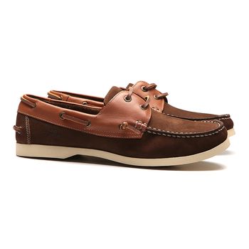 Deckshoes Masculino Kanoê Nobuck Chocolate Naturalle Samello - SAMELLO