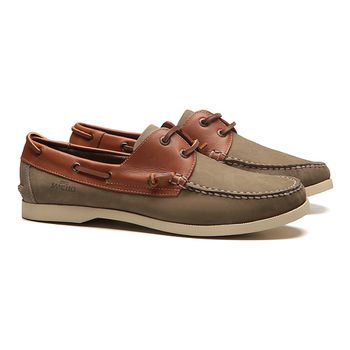 Deckshoes Masculino Kanoê Nobuck Cinza Samello - SAMELLO