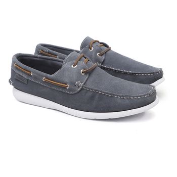 Deckshoes Masculino Molegato Jeans Camurça Samello - SAMELLO