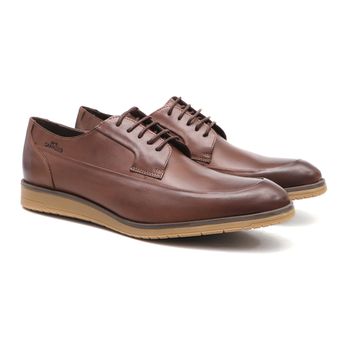 Derby Casual Masculino Clio Vintage Café Sapato Masculino - SAMELLO