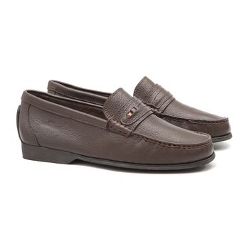 Mocassim Loafer Masculino Shelton Floater Café Samello - SAMELLO