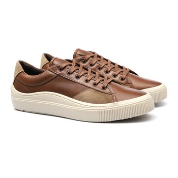 Tênis Casual Masculino Snap Fly Tan Samello - SAMELLO