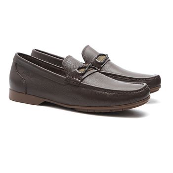 Mocassim Loafer Masculino Compass Café Samello - SAMELLO