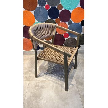 Cadeira Duna com braço em tricô - SANTAMARIA DESIGN E MOVELARIA