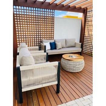 Mesa de centro Copacabana com champanheira - SANTAMARIA DESIGN E MOVELARIA