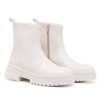 Bota Chelsea Feminina Casual Cano Médio Solado Tra... - Sarah Machado Shoes