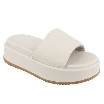Sandália Tamanco Plataforma Off White Babi - Sarah Machado Shoes