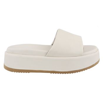 Sandália Tamanco Plataforma Off White Babi - Sarah Machado Shoes