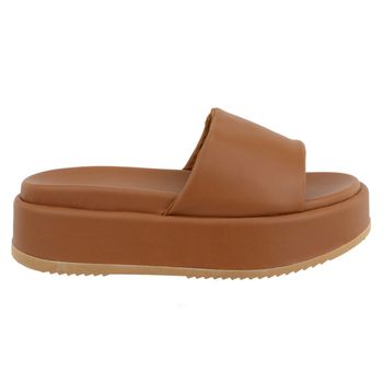Sandália Tamanco Plataforma Caramelo Babi - Sarah Machado Shoes