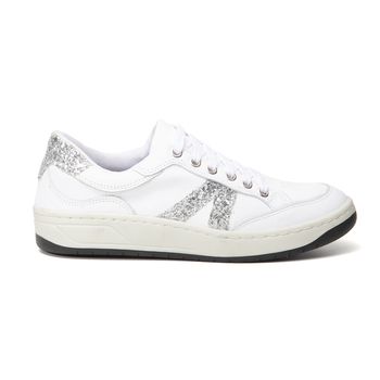 Tênis Casual Feminino Com Strass Branco - Sarah Machado Shoes