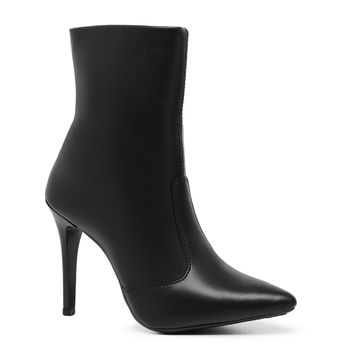 Bota Feminina salto alto e bico fino Luciana preta - Sarah Machado Shoes