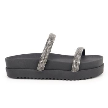 Papete feminina com tiras de strass Ana Paula Pret - Sarah Machado Shoes