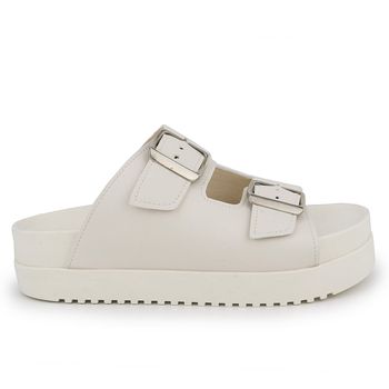 Sandália papete Com Fivela Flat Plataforma Deise B... - Sarah Machado Shoes