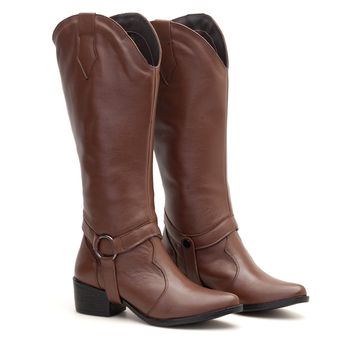 Bota Texana Hanna Chocolate - Sarah Machado Shoes