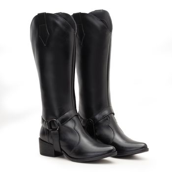 Bota Texana Hanna Preto - Sarah Machado Shoes