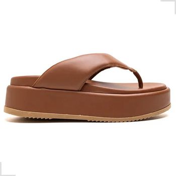 Papete Plataforma Feminina Asa Delta Caramelo Isad... - Sarah Machado Shoes