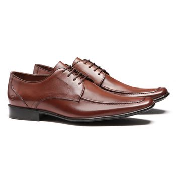 Sapato Masculino Derby Em Couro Café - 0248 3569 B... - SERGIO`S