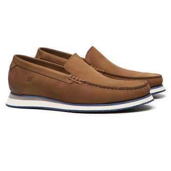 Sapato Mocassim Masculino Casual Em Couro Marrom -... - SERGIO`S