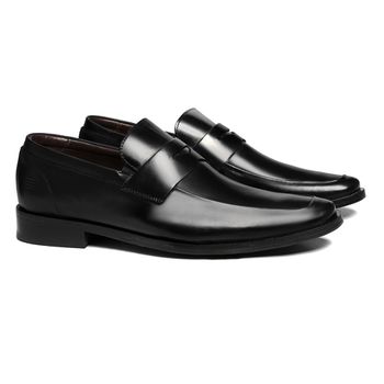 Sapato Loafer Mocassim Em Couro Preto - 0248 8706 ... - SERGIO`S