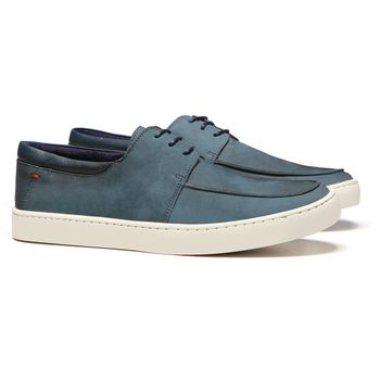 SAPATO DOCKSIDE MASCULINO CASUAL EM COURO AZUL - 0... - SERGIO`S