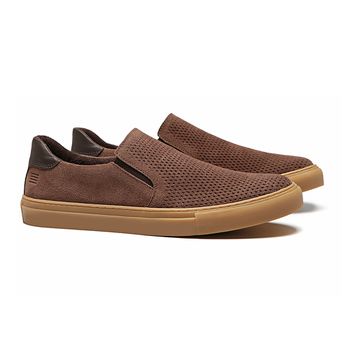 SLIP-ON MASCULINO CASUAL EM COURO MARROM - 0129 1... - SERGIO`S