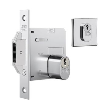 FECHADURA STAM ROSETA 006 QUADRADA AUXILIAR CROMADO
