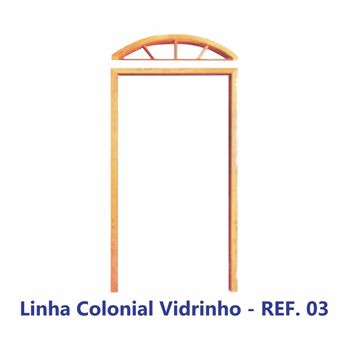 ADUELA ARCO COLONIAL VIDRO EM ANGELIM PEDRA MACIÇO REF. 03